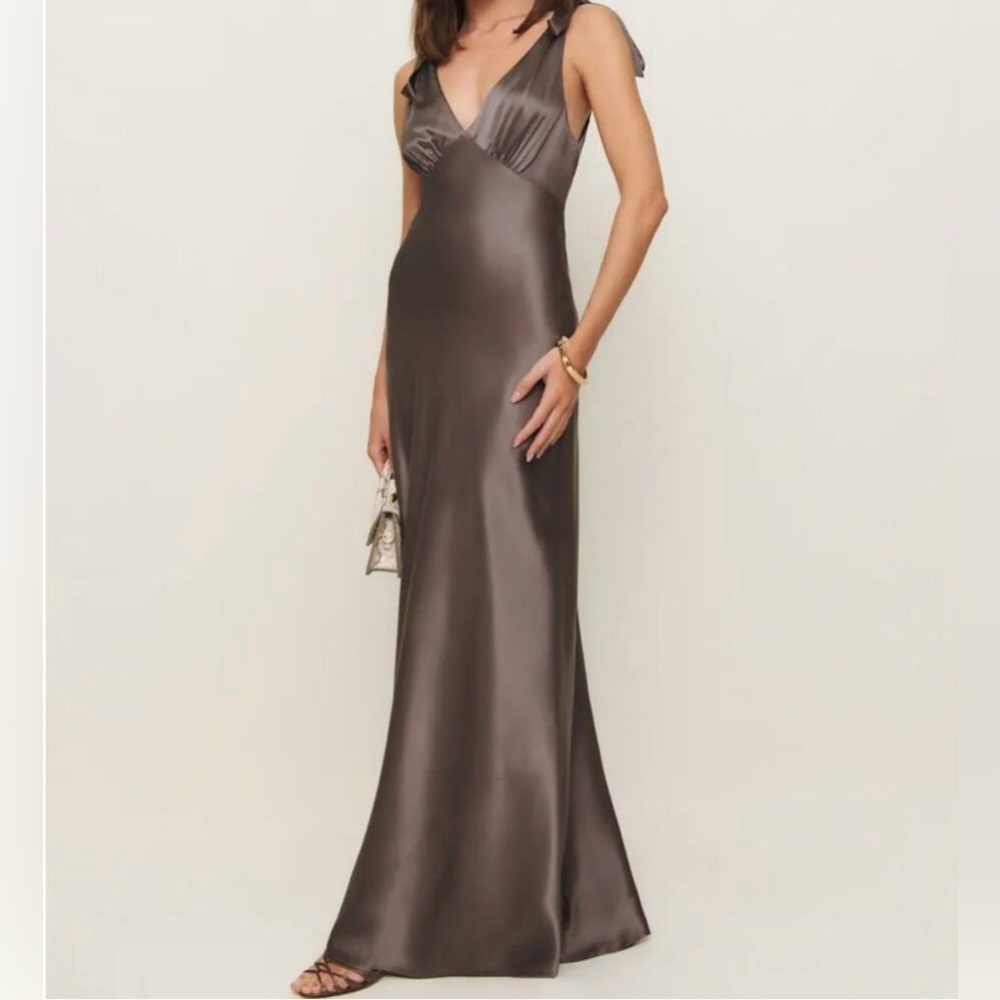 Reformation Pernille Silk Dress Magnetic